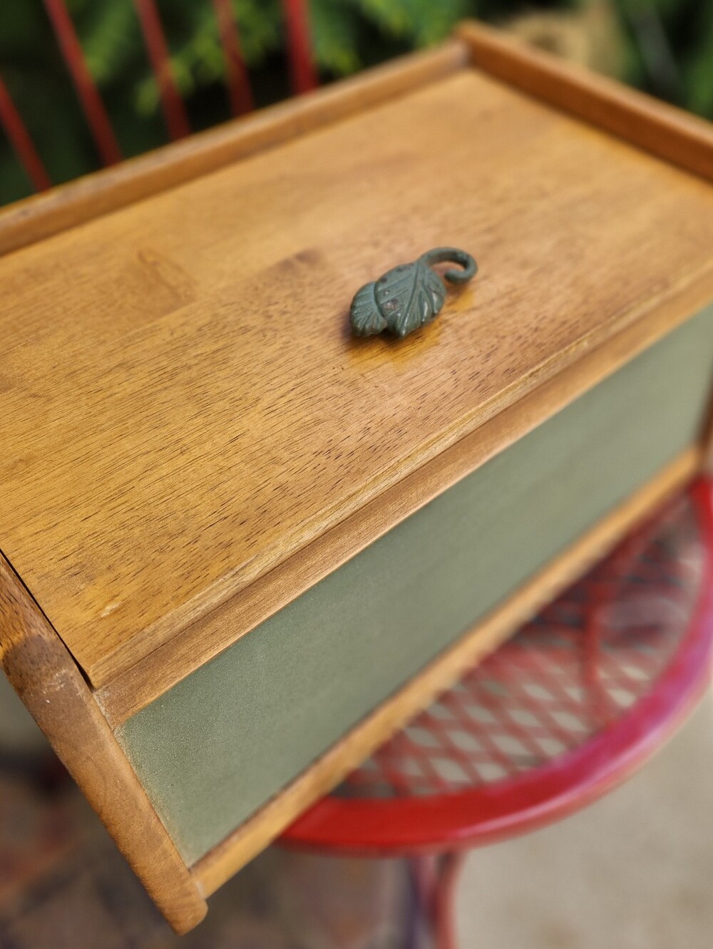 Vintage Wooden Storage/Breadbox Cottagecore Rustic Country Farmhouse Style